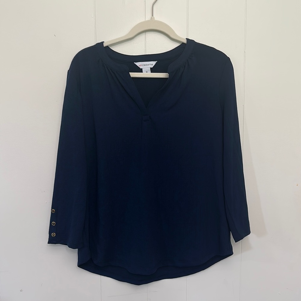 Navy 3/4 sleeve top